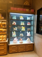Vitrine de présentation personnalisée pour boulangerie, étagères en bois à plusieurs niveaux, présentoirs pour gâteaux, pain et produits de boulangerie