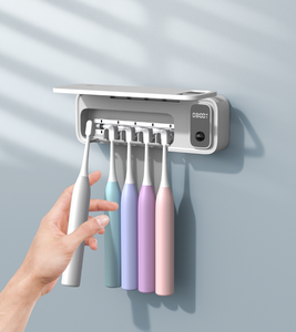Support de séchage à l'air de stérilisation de brosse à dents mural nouvellement amélioré avec fentes de rasoir porte-brosse à dents remplaçable - Product Image 3