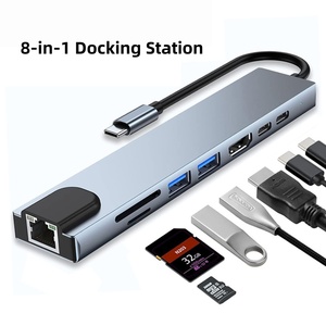 Hub USB 3.0 multifonction 8 en 1, adaptateur multifonction pour MacBook Pro, station d'accueil pour ordinateur portable, accessoires pour ordinateur - Product Image 1