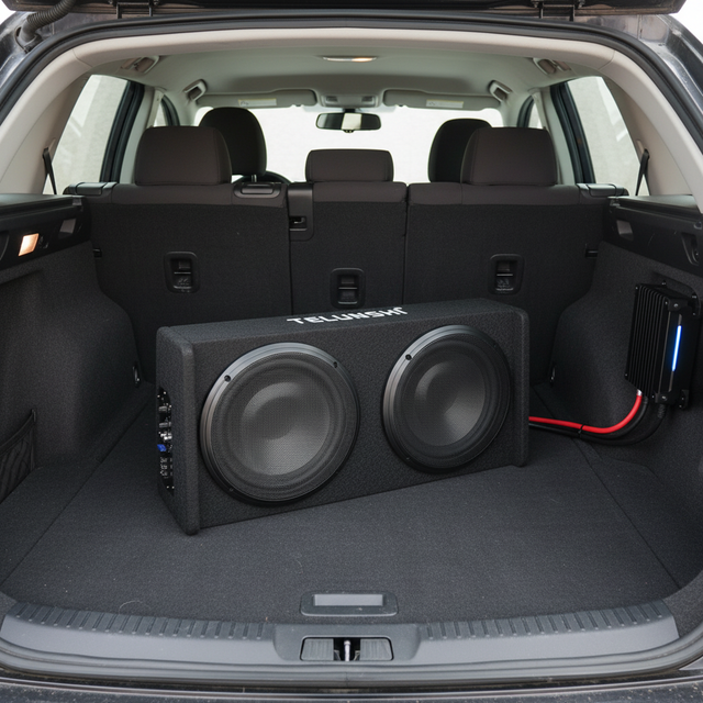 10 Inch Low Profile Subwoofer | 150W RMS Strong Bass Truck Audio Box