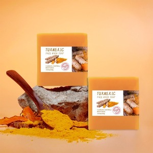 Jabón Facial de Cúrcuma en Barra, Jabón Sólido Hecho a Mano, Hidratante e Iluminador, Limpiador Corporal con Aroma a Miel - Product Image 5