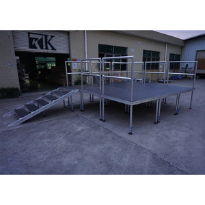 Height adjustable <b>stage</b> leg lighting modular performance aluminum <b>stage</b> - Product Image 3