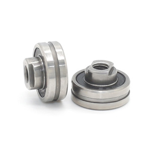 ตลับลูกปืนเม็ดกลมร่องลึกแบบไม่มาตรฐาน S605RS วงแหวนด้านนอกเดี่ยว สแตนเลส M4*14*8.3 มม. เกลียว ระดับความแม่นยำ P4 ระดับความเร็ว C3 2RS - Product Image 1