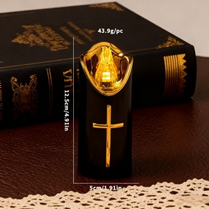 Decoración de celebración de boda velas LED de cera real vela Led de batería de oración personalizada - Product Image 6