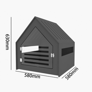 Cama de madera de lujo para mascotas, casa de madera personalizada para interiores para perros y gatos, a la venta, muebles de madera para perros, puerta acrílica, casa para perros - Product Image 2