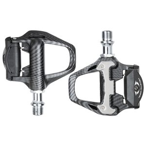 Pédales de vélo Promend, pédales de vélo de route sans clip, lisses et fluides |   Corps en nylon avec aspect <span class=keywords><strong>carbone</strong></span> hydro-déposé 6 °   Crampons inclus - Product Image 6