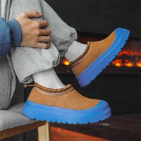 Bottes de neige, nouveau style d'hiver, pour hommes, femmes, couples, avec semelle épaisse, rembourrées, isolation épaisse, chaussures chaudes en coton