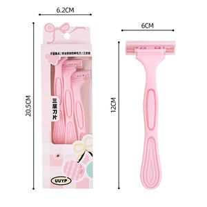 Meilleure vente <span class=keywords><strong>rasoir</strong></span> pour femmes marque privée boîte emballée <span class=keywords><strong>rasoir</strong></span> de haute qualité pour les femmes 3 lames 3 pièces ensemble - Product Image 6