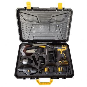 Kit d'outils électriques sans fil 5-en-1 le plus vendu : tournevis électrique, perceuse à percussion, meuleuse d'angle, scie électrique - Product Image 1