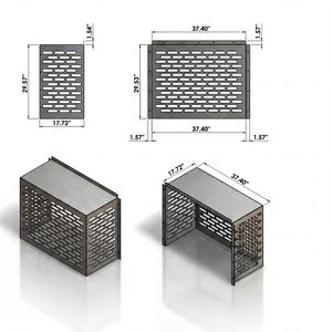 Cache-climatiseur extérieur moderne en métal YOD pour entrepreneur en CVC, avec découpe laser CNC, format DXF PDF, 18K BTU, personnalisable - Product Image 4