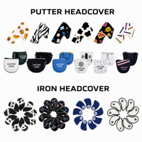 Housse de tête de club de golf en cuir PU premium personnalisée pour driver et bois
