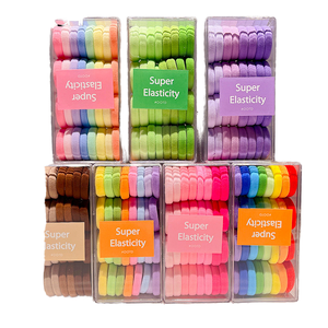 32 Stück Lebendige Nylon-Haar gummis Falten freie elastische Pferdeschwanz-Perfektion für Kleinkinder Sweet Party Style Haar gummibänder für Kinder - Product Image 1