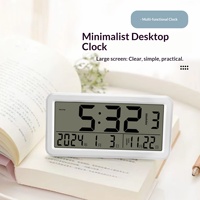 Réveil de table rectangulaire mécanique pour dortoir étudiant, affichage de la semaine, utilisation au chevet de chambre d'enfant, design moderne et simple