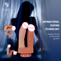 Consolador doble, productos para adultos, juguetes para adultos, Material de silicona suave, estimula el orgasmo del clítoris, masturbación femenina, Juguetes sexuales, Consolador