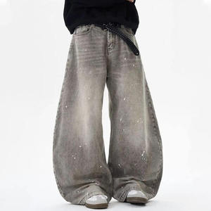 กางเกงยีนส์ทรงแบ็กกี้สีเทาแบบวินเทจสำหรับผู้ชาย สไตล์ Y2K ลำลอง ลายสาดสี ทรงสกิมิทาร์ วาลาบาซาส ผ้าคอตตอนหนา กางเกงยีนส์สตรีทแวร์สำหรับผู้ชาย - Product Image 2