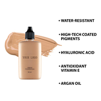 Vente en gros, marque privée Vegan, longue durée, résistant à la sueur, maquillage imperméable, fond de teint liquide pour 40 couleurs, Logo de fête personnalisé