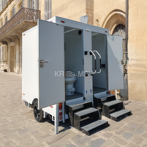 Remorque de douche et toilettes portables d'extérieur avec salle de bain préfabriquée pour appartements et immeubles de bureaux – Unité mobile écologique - Product Image 4