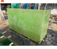 Hochwertiger natürlicher grüner Jade-Onyx-Marmor-Couch tisch Beistell tisch Hintergrund beleuchtetes grünes Onyx-Insel-Arbeits platten design