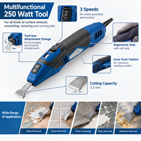 Grattoir à joint électrique 250W, outil oscillant pour enlever les joints avec lames en carbure de tungstène, système de verrouillage rapide pour la réparation des carreaux