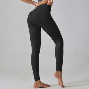 YIYI Leggings doublés en polaire pour femmes collants d'hiver chauds thermiques entraînement en plein air taille haute couleurs de peau pantalons de Yoga temps froid - Product Image 6