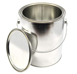 5L Round Tin Paint Can With Handle And Lids