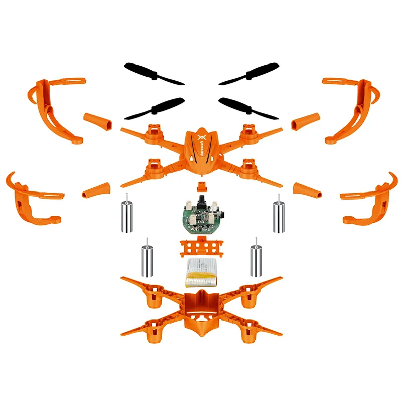 Câu đố DIY lắp ráp máy bay đồ chơi trẻ em giáo dục hơi nước thí nghiệm đồ chơi Drone với máy ảnh bốn trục bay đồ chơi