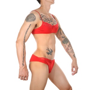 <strong>Men's</strong> Erotic Lingerie, Crossdresser <strong>Bra</strong> &amp; Sexy Lace Panties Set - Product Image 3