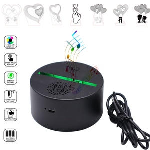 Base de Lámpara Decorativa 3D con Altavoz y Luz LED, Lámpara con Sensor Táctil de 16 Colores, Altavoz con Luz Nocturna LED 3D - Product Image 2