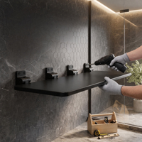 Siège de douche mural robuste pliable, chaise de douche à haute capacité de charge, banc de salle de bain pliant, design accessible