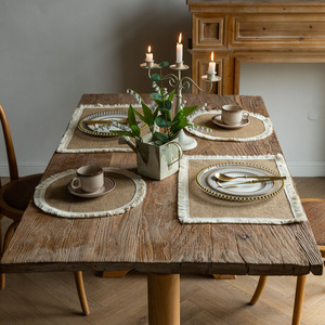 Placemats ขอบปอกระเจาสีขาวพู่ - Product Image 4