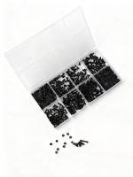 Kit de 780 vis métriques en acier pour réparation d'ordinateurs portables, noir, mini, micro, à tête cruciforme, plate et fraisée, avec écrous et boulons