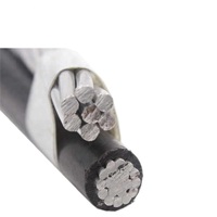 Cable de Servicio Eléctrico de Aluminio Trenzado Dúplex, Triplex, Cuádruple, 6, 4, 2 AWG, Negro XLPE 2+1 1+1