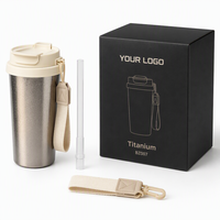 Thermos en titane pur moderne de grande capacité, isolation thermique de 6 à 12 heures, anti-fuite, léger, écologique, boîte cadeau