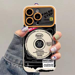 Lecteur de musique CD Record pour étuis <span class=keywords><strong>iPhone</strong></span> 15 Pro Max 13 14 12 <span class=keywords><strong>11</strong></span> XR XS Film galvanoplastie grande fenêtre couverture complète étanche - Product Image 4
