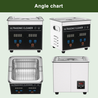 Nettoyeur ultrasonique portable électrique 60W avec chauffage, réservoir d'eau 1L, pour bijoux, lunettes, nettoyage dentaire, bain ionique, lave-vaisselle