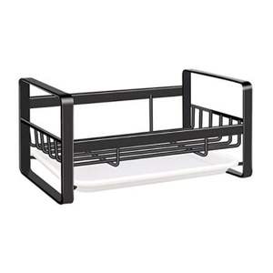 <span class=keywords><strong>Porte</strong></span>-<span class=keywords><strong>éponge</strong></span> pour évier de cuisine 18,3*10*9CM, en acier inoxydable, pour organiser les <span class=keywords><strong>éponge</strong></span>s et les brosses, support d'organisation pour évier de cuisine, argent - Product Image 2