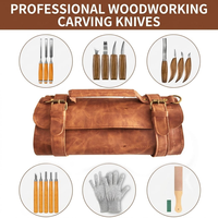 Ensemble d'outils de sculpture sur bois Peaktop Art Professional, comprenant des couteaux à sculpter, des ciseaux à bois, 20 outils de sculpture sur bois