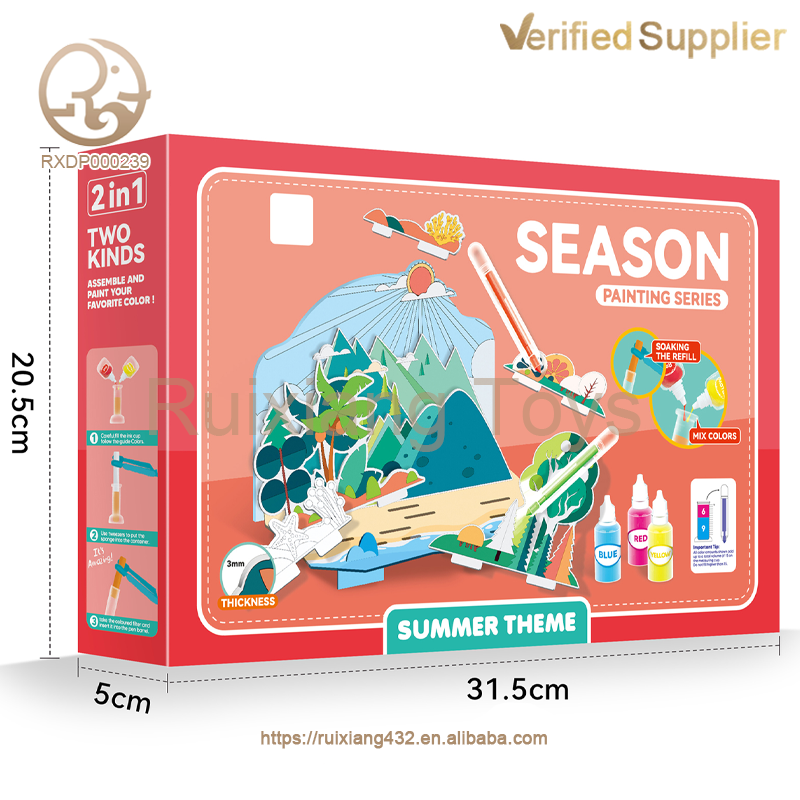 DIY Painting Draw Puzzle With 3D Assembly