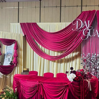 Décoration de mariage en gros et fournitures : Drapé de plafond élégant en tissu de soie de lait pour événements festifs