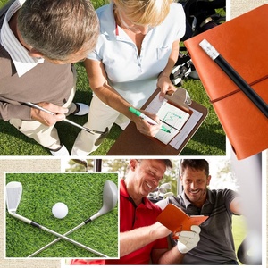 Customized Black <b>Golf</b> Yardage Cover Scorecard Holder High Quality PU Leather Waterproof Durable - Product Image 6