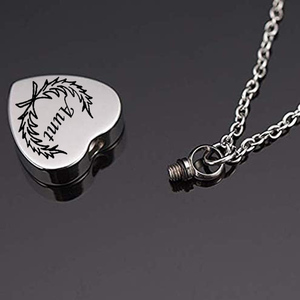 Bijoux de crémation acier inoxydable argent en forme de coeur Souvenir Jar collier branche d'olivier bijoux commémoratifs <span class=keywords><strong>pendentif</strong></span> - Product Image 3