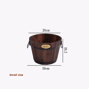 Карбонизированная Антикоррозийная деревянная квадратная Цветочная коробка Золотая кудзу настольная посадка цветы овощи зеленые растения Цветочный Горшок - Product Image 6