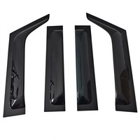 Deflectores de Ventana para Jeep Wrangler JK JL 2018-2024, Protección Contra Lluvia y Sol, Color Negro Ahumado, Acrílico Resistente, Accesorios Exteriores para 4 Puertas
