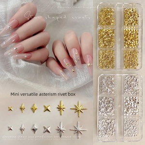 Décorations d'ongles 3D en gelée explosive, bijoux d'ongles en alliage à motif étoile, vente en gros d'usine, personnalisation, breloques - Product Image 1