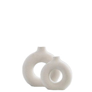 Vaso in Ceramica Artigianale Rotondo, Superficie Opaca Color Kaki, Decorazione per la Casa, Forma Circolare, Misure S M <span class=keywords><strong>L</strong></span> - Product Image 1