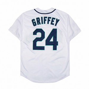 Maillots de baseball rétro pour hommes, version nostalgique, cousus, 24 Griffey Jr., 51 <span class=keywords><strong>Ichiro</strong></span> Suzuki, 11 Edgar Martinez, tailles S-3XL - Product Image 2