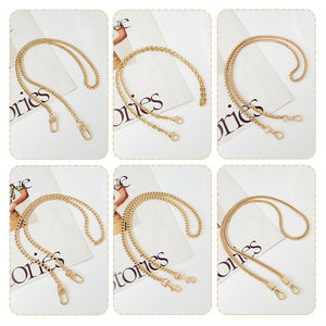 Venta al por mayor <span class=keywords><strong>bolso</strong></span> de metal <span class=keywords><strong>intercambiable</strong></span> correas de cadena gancho galvanizado resistente a la decoloración moda lujo clásico DIY monedero hombro - Product Image 2