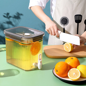 <b>Tea</b> Fruit <b>Infusion</b> Pitcher Rectangle Bpa Free With Tap For Party Summer Beverage Storage - Product Image 2