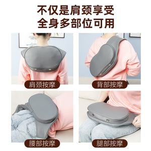 Neck And Shoulder Massager With <b>Heating</b> Function USB Rechargeable Artificial Leather Massage <b>Pad</b> For Shoulder And <b>Back</b> Relief - Product Image 5