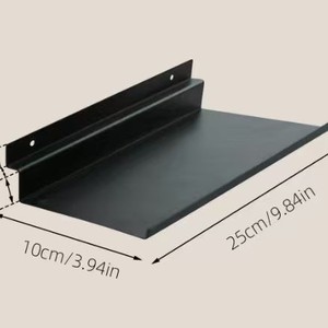 Wall Shelf Stainless Steel 25cm x 10cm Wall Mounted <b>Storage</b> <b>Rack</b> For Behind Doors Or Walls Durable Rectangle Design - Product Image 1